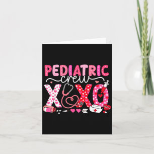 Xoxo Nurse Pediatric Crew Nurse Valentine Leopard  Card