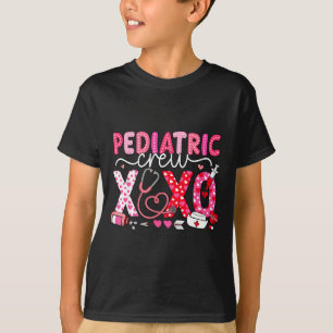 Xoxo Nurse Pediatric Crew Nurse Valentine Leopard T-Shirt