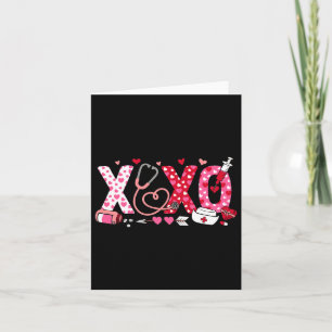 Xoxo Nurse Valentines Day Stethoscope Valentine Fo Card