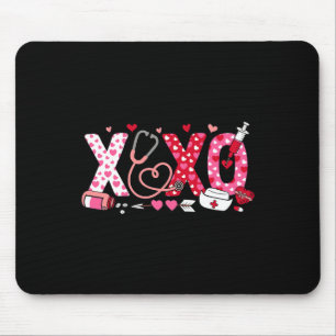 Xoxo Nurse Valentines Day Stethoscope Valentine Fo Mouse Mat