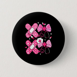 Xoxo Nurse Valentines Day Stethoscope Valentine Nu 6 Cm Round Badge