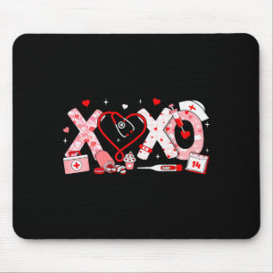 Xoxo Nurse Valentines Day Stethoscope Valentine Nu Mouse Mat