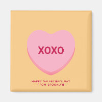 XOXO orange pink conversation heart Valentine's