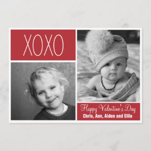 XOXO Photo Collage Greeting Card