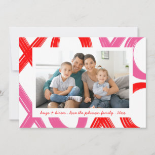 XOXO Pink Red Hugs and Kisses Valentine