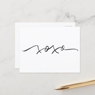 XOXO postcard