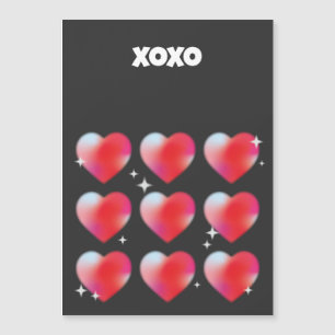 Xoxo romantic red hearts valentine's day 