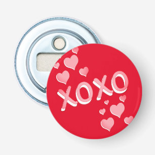 XOXO Romantic Red Pink Hearts Bottle Opener