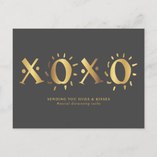 XOXO SENDING HUGS & KISSES POSTCARD