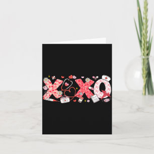Xoxo Stethoscope Valentine Rn Pct Cna Nurse Nurse Card