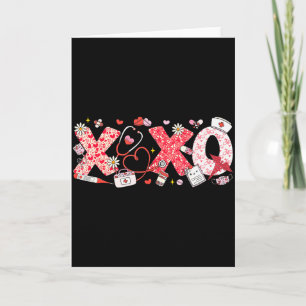 Xoxo Stethoscope Valentine Rn Pct Cna Nurse Nurse Card