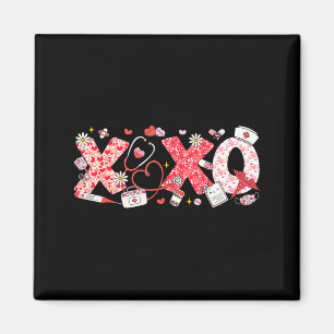 Xoxo Stethoscope Valentine Rn Pct Cna Nurse Nurse Magnet