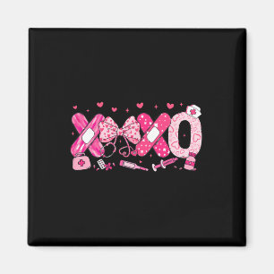 Xoxo Stethoscope Valentine Rn Pct Cna Nurse Pink B Magnet