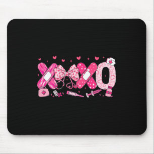 Xoxo Stethoscope Valentine Rn Pct Cna Nurse Pink B Mouse Mat