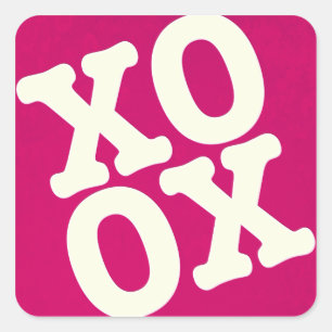 XOXO Sticker / Envelope Seal   Pink