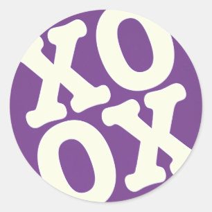 XOXO Sticker / Envelope Seal   Purple