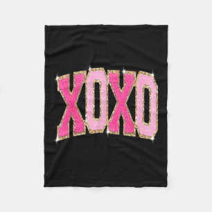 Xoxo Sweet Love Valentine Heart Romantic Valentine Fleece Blanket
