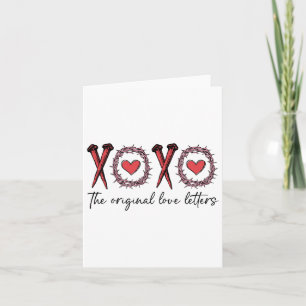 Xoxo The Original Love Letters Retro Checked Valen Card
