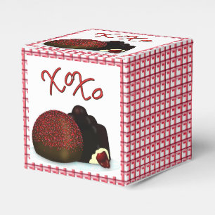 XOXO Valentine Bonbon and Chocolate Covered Cherr Favour Box