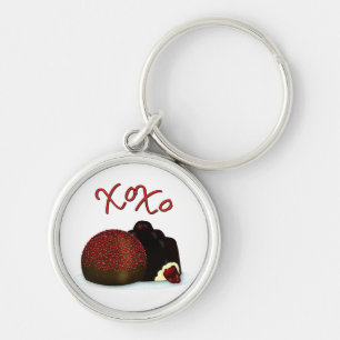XOXO Valentine Bonbon and Dark Chocolate Key Ring