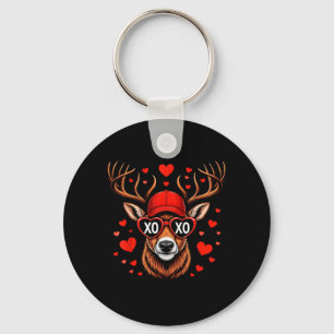 XOXO Valentine Buck Camo Deer Retro Hunting Boys Key Ring