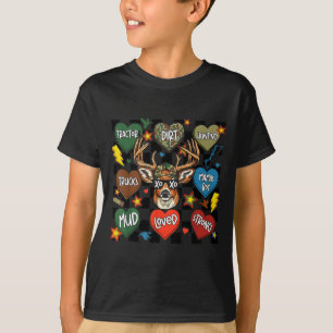 XOXO Valentine Buck Camo Deer Retro Hunting Boys T-Shirt