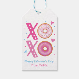 XOXO Valentine Doughnut Treat Gift Tags
