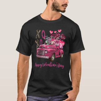 Xoxo Valentine Heart Retro Truck Valentines Day Fo T-Shirt
