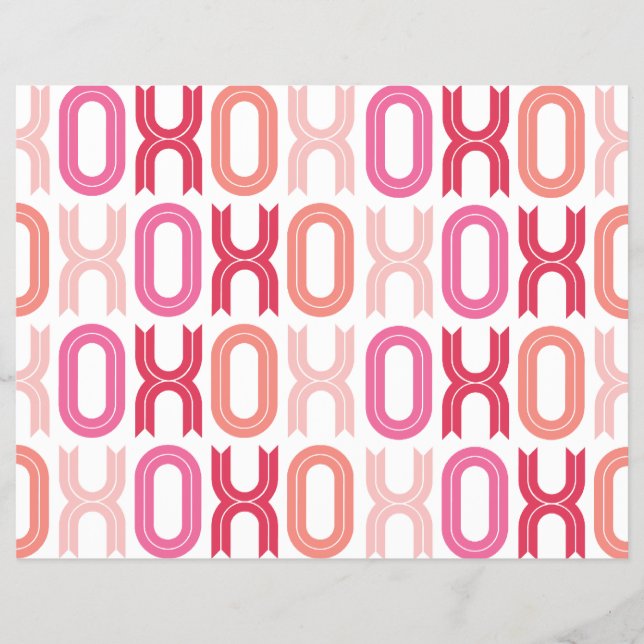 XOXO Valentine Party Decor Craft Paper Set 05 (Front)