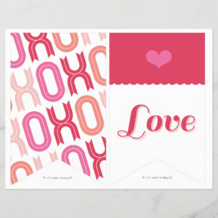 XOXO Valentine Party Decor Set 02 Bunting Banner Flyer