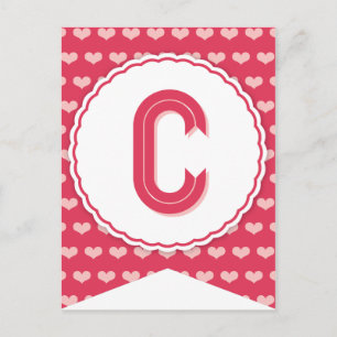 XOXO Valentine Party Flag Bunting Banner C Holiday Postcard