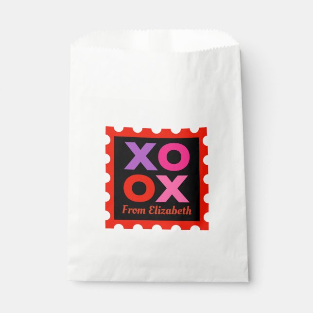 XOXO Valentine School Classroom Favour Bags (Front)