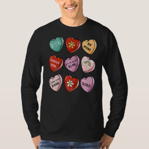 Xoxo Valentine Sweet Candy Heart Kiss Happy Valent T-Shirt