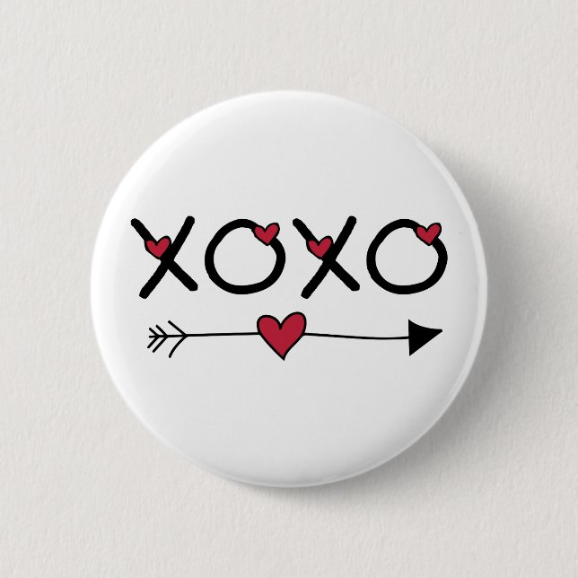 XOXO Valentines 6 Cm Round Badge (Front)