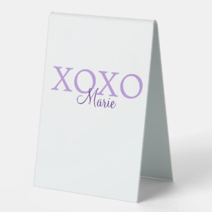 Xoxo valentine's day add name purple pastel minima