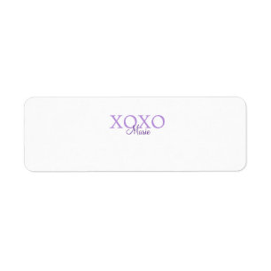 Xoxo valentine's day add name purple pastel minima