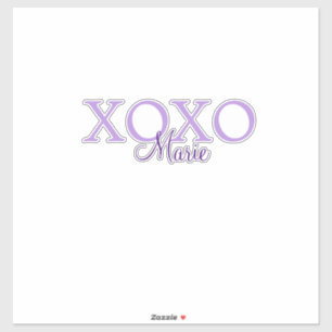 Xoxo valentine's day add name purple pastel minima