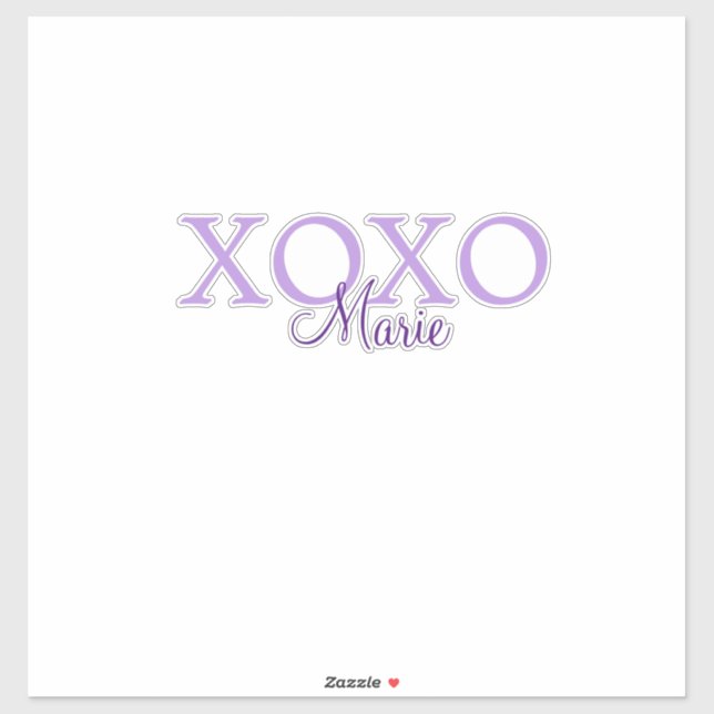 Xoxo valentine's day add name purple pastel minima (Sheet)
