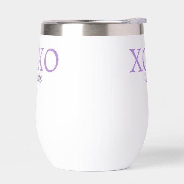 Xoxo valentine's day add name purple pastel minima (Left)