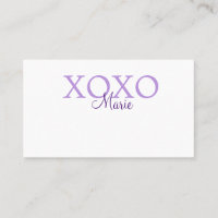 Xoxo valentine's day add name purple pastel minima