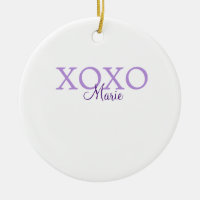 Xoxo valentine's day add name purple pastel minima