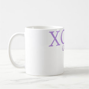 Xoxo valentine's day add name purple pastel minima coffee mug
