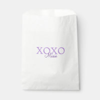 Xoxo valentine's day add name purple pastel minima