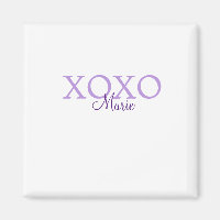 Xoxo valentine's day add name purple pastel minima