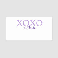 Xoxo valentine's day add name purple pastel minima