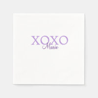 Xoxo valentine's day add name purple pastel minima