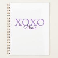 Xoxo valentine's day add name purple pastel minima