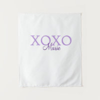 Xoxo valentine's day add name purple pastel minima