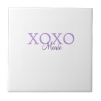Xoxo valentine's day add name purple pastel minima