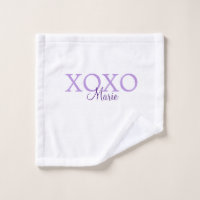 Xoxo valentine's day add name purple pastel minima